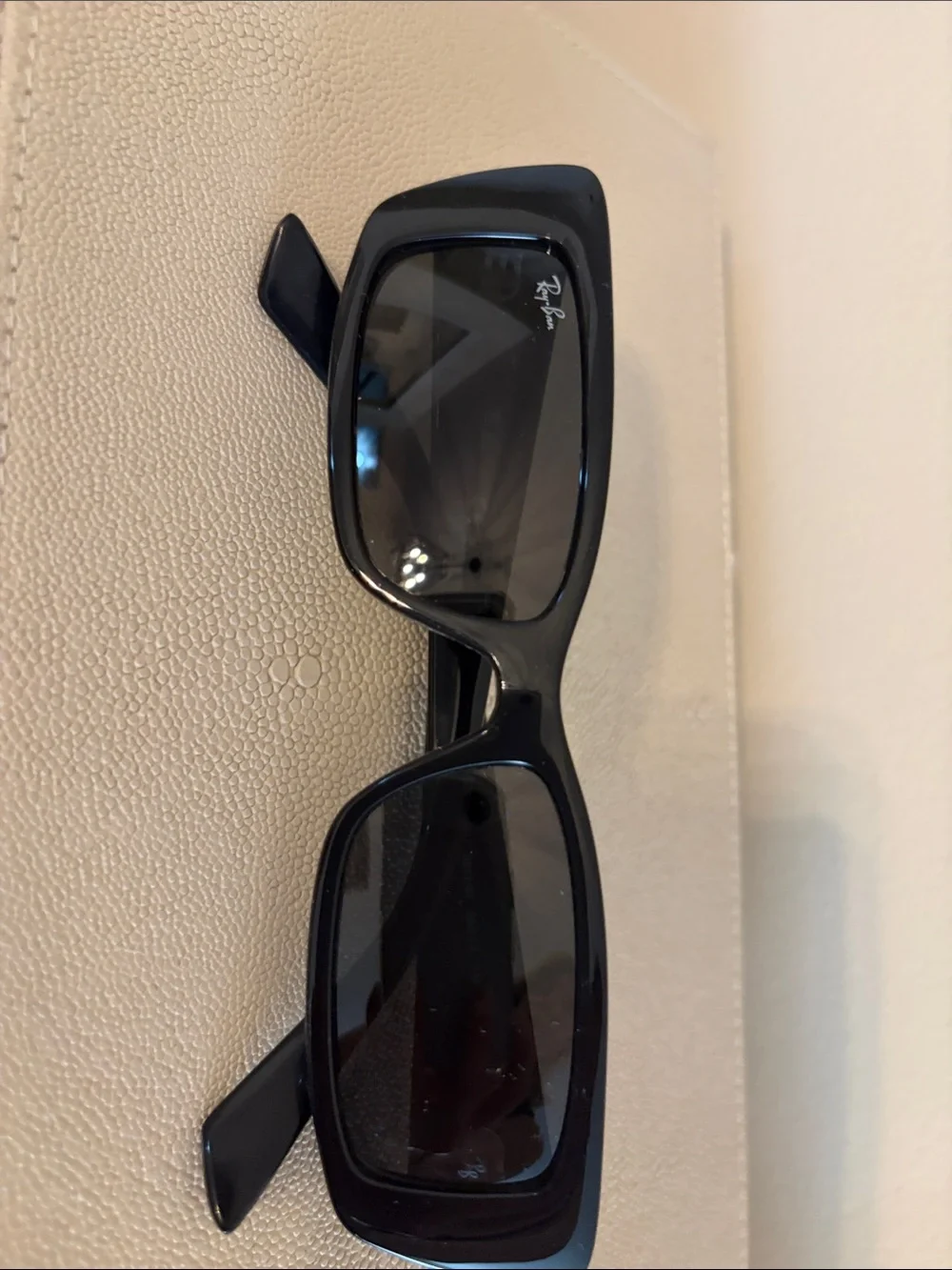 Teru Ray-Ban Black Gloss Rectangular Sunglasses
